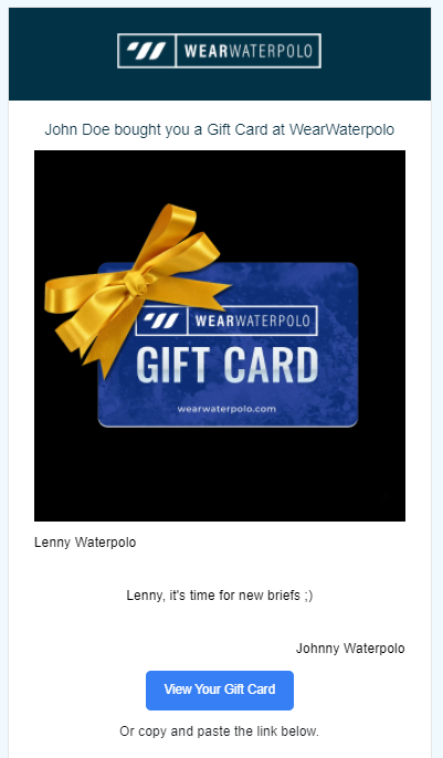 Wear Waterpolo Gift card