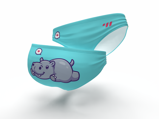 Hippo in Love Briefs